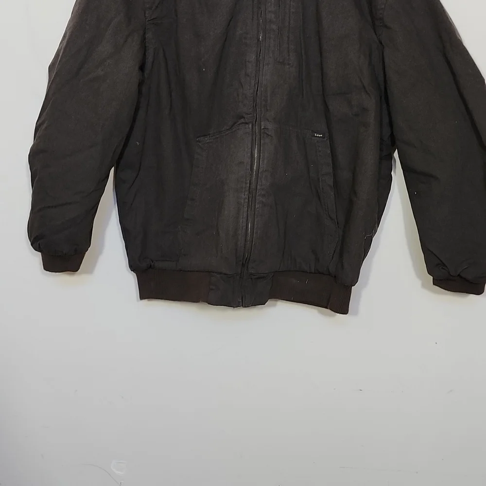 Lee The Worrwear Bomber Jacket Sherpa Lined Brown Size XXL